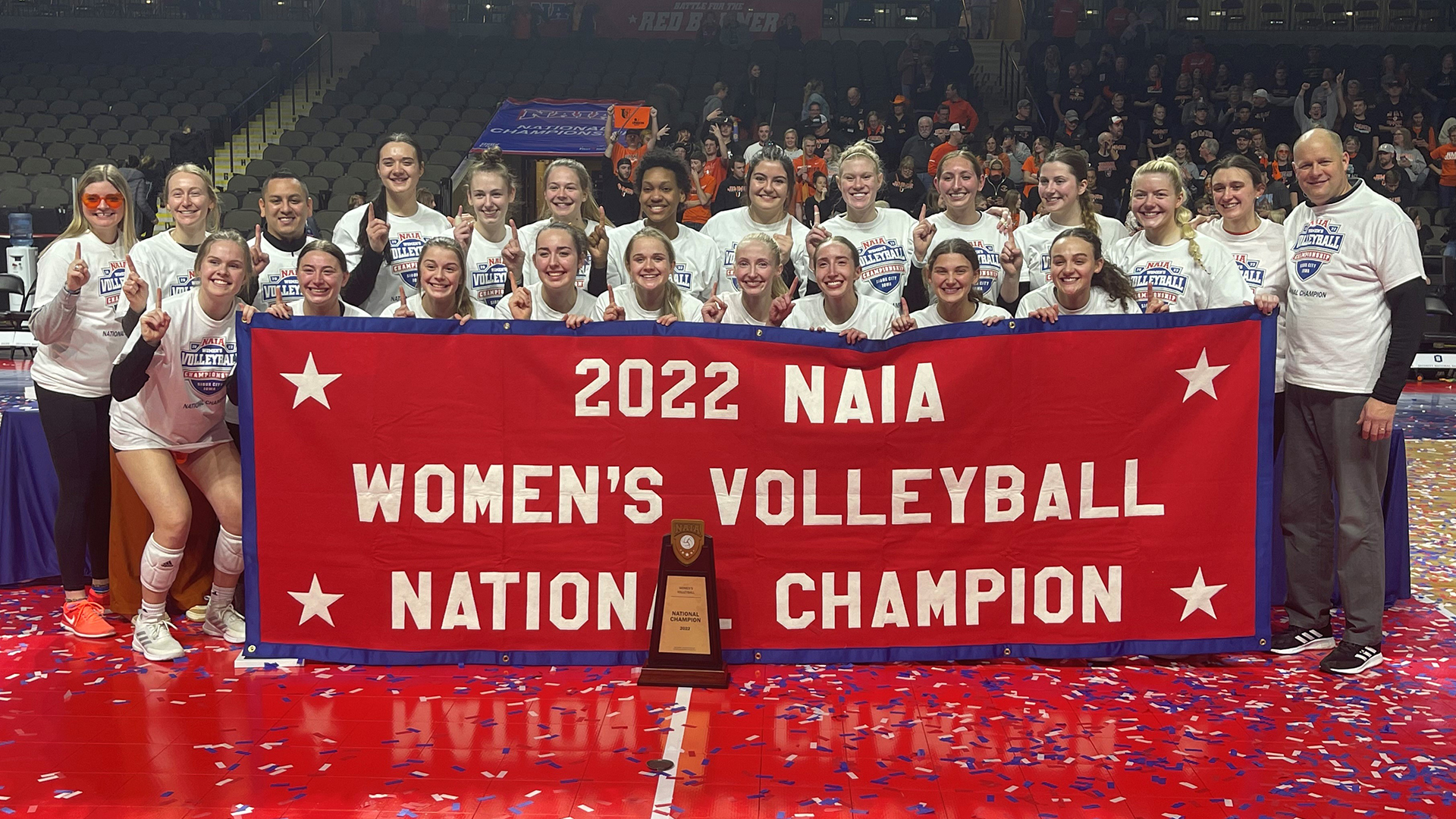 Second-ranked Jimmies claim NAIA crown with five-set win over No. 4 Corban