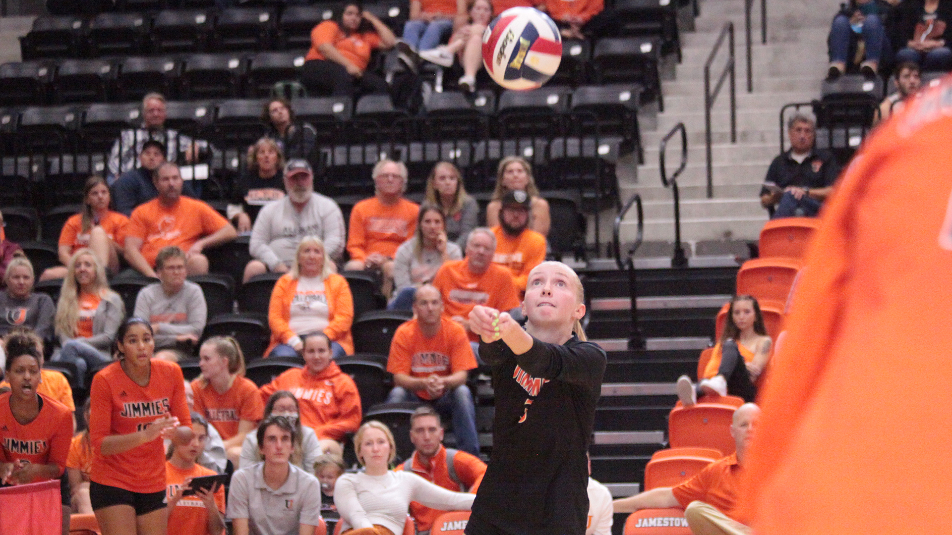 Jimmies sweep pair of Saturday matches at Big Sky Volleyball Challenge