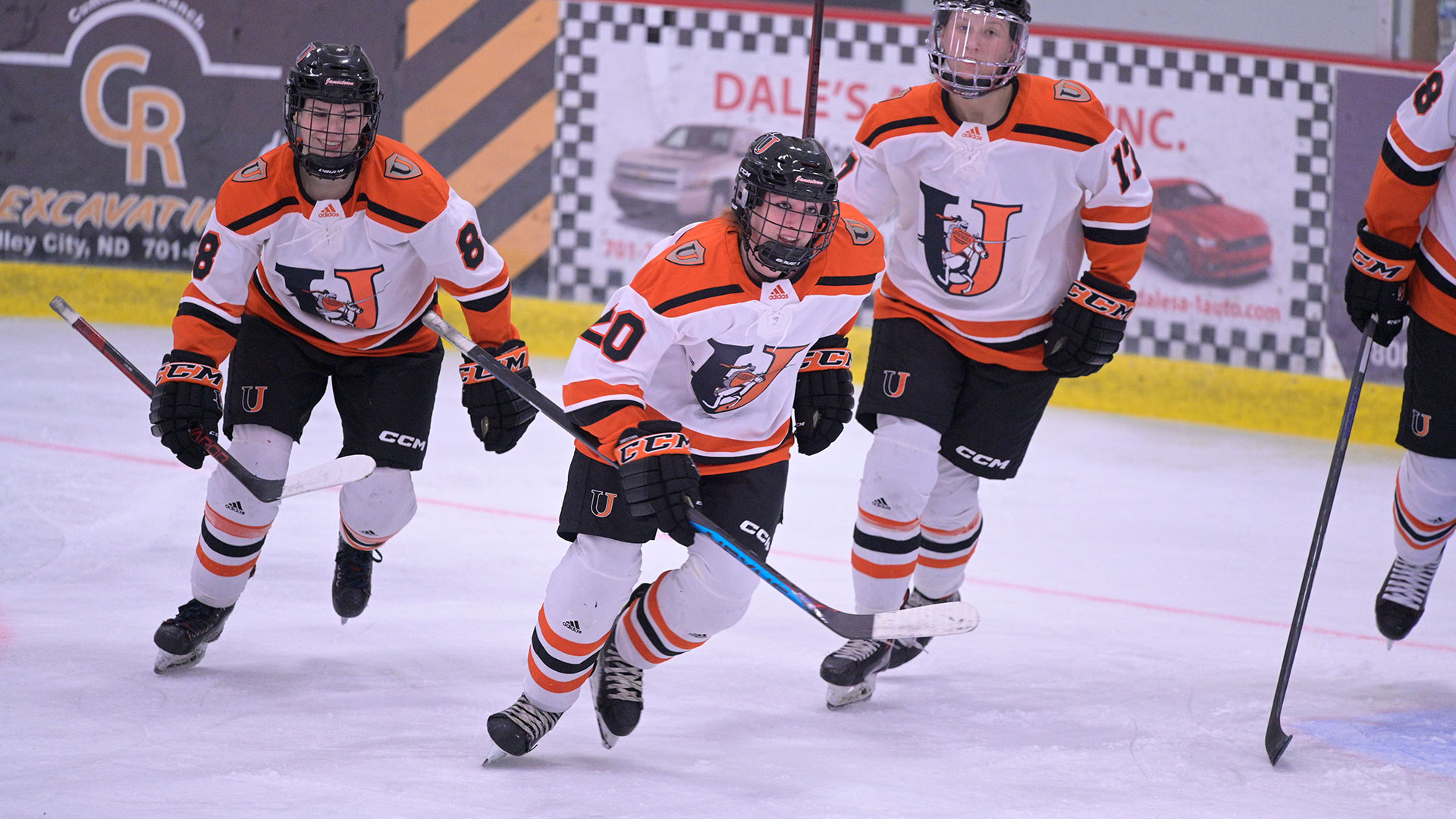 Kiran Vugteveen (20) had four goals for the Jimmies on Friday / Photo by Logan Adams, University of Jamestown