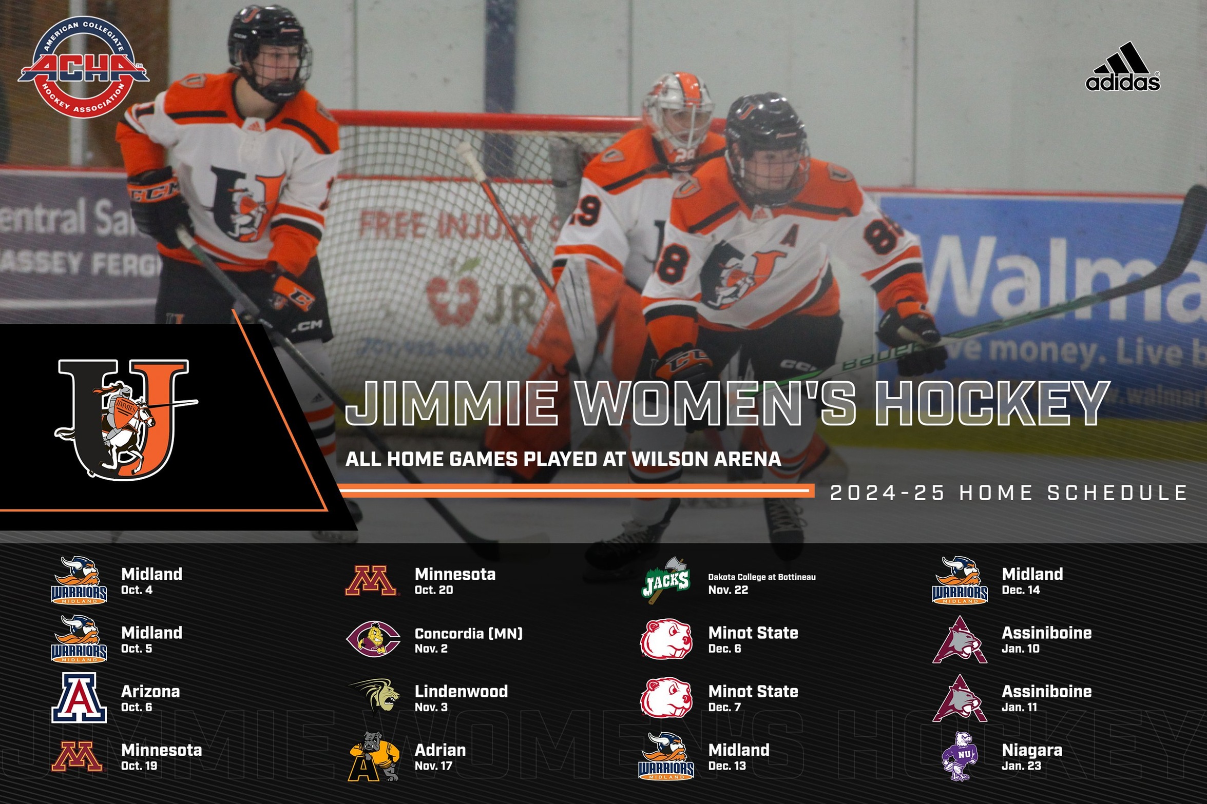 Jimmies announce 2024-25 home schedule