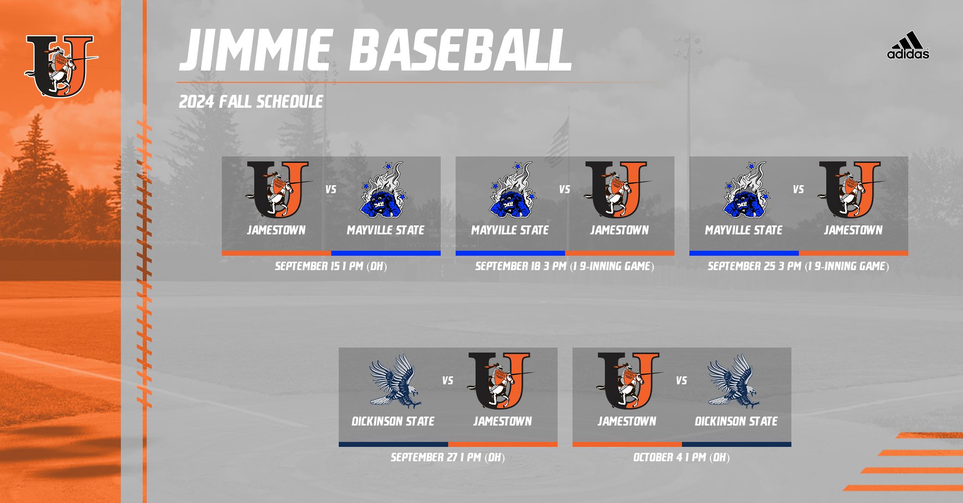 Jimmie baseball announces fall schedule