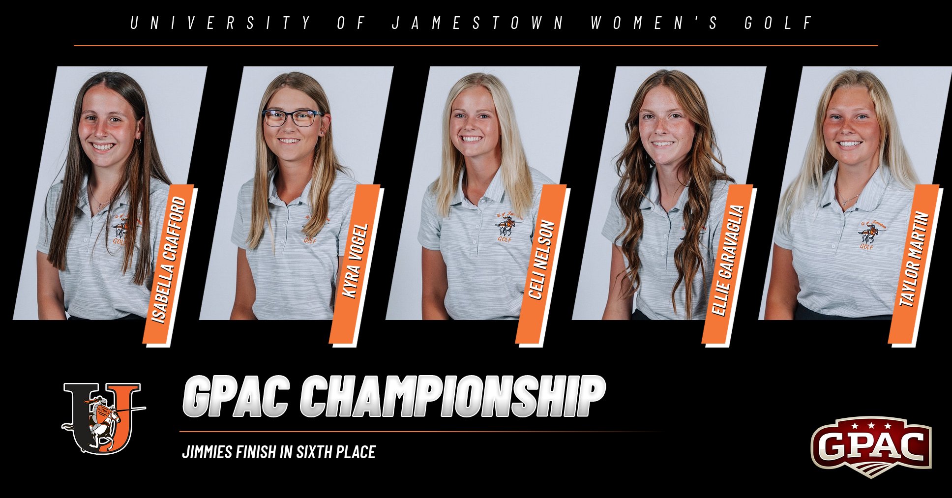 Five women represent Jimmie golf at the GPAC Championship