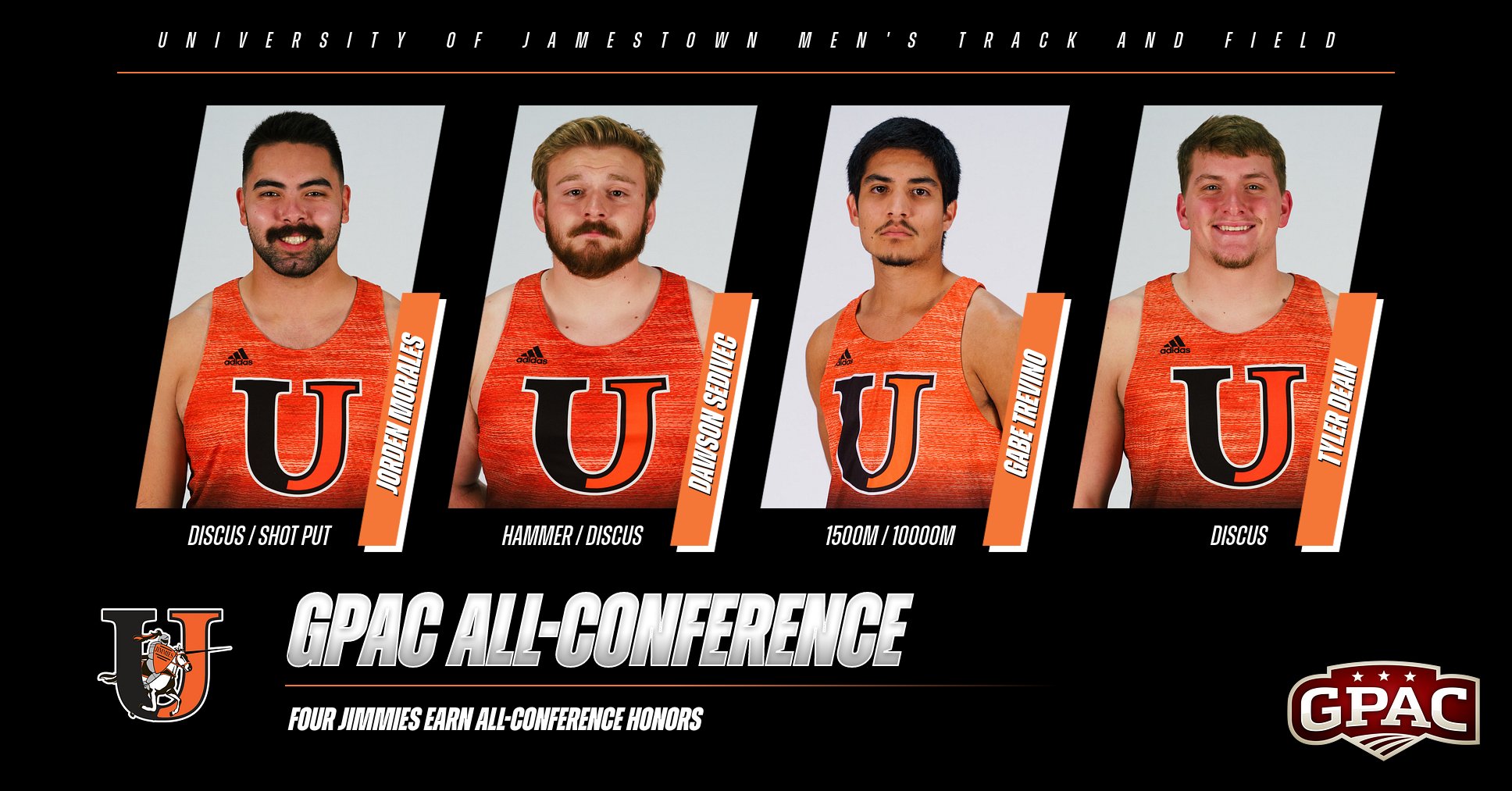 Four Jimmies earn GPAC All-Conference honors