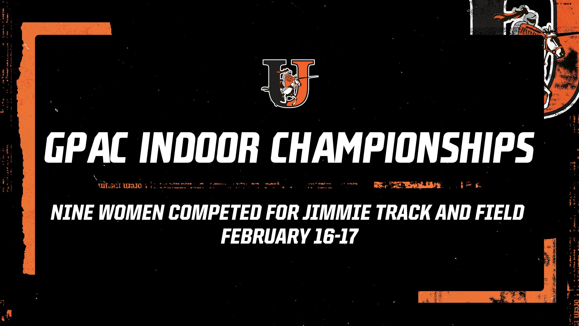 Women's track & field - nine women competed at the GPAC Indoor Championships