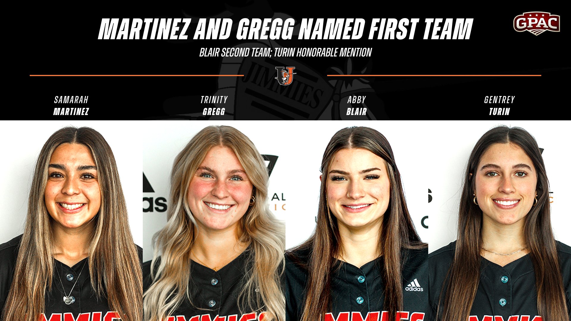 Samarah Martinez and Trinity Gregg named GPAC First Team All-Conference