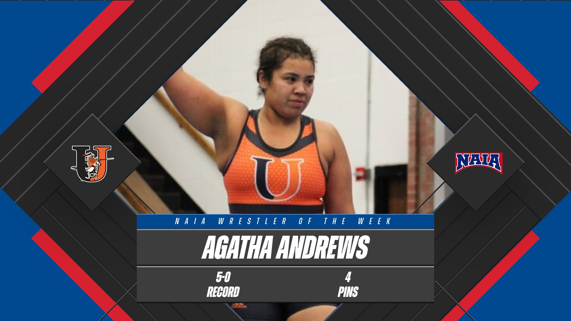 Agatha Andrews named NAIA Women's Wrestler of the Week